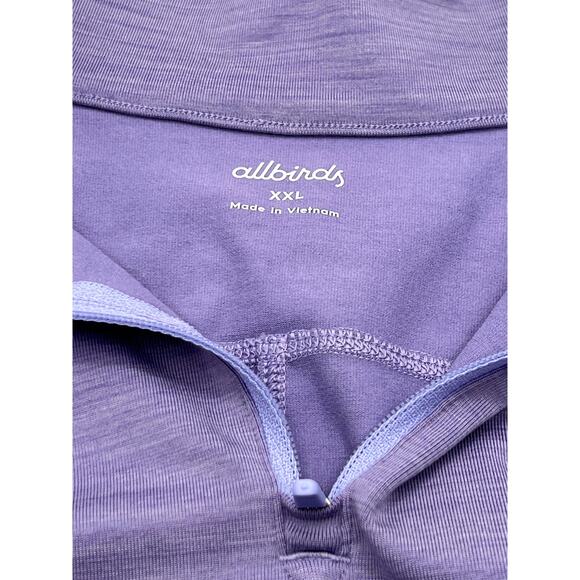 Allbirds Top Wmns XXLarge Quarter Zip Pullover Sweatshirt Mid Layer Run Purple - Picture 3 of 13
